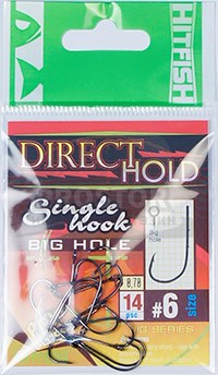 Крючок HITFISH Direct Hold Single hook бол.ушко №1 - фото 11104