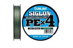 Шнур Sunline Siglon PE X4 150м / #3 / 22.0кг / green - фото 17265