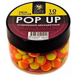 Бойлы двухцвет. Pop-Up LION BAITS Слива Ананас 10мм 25гр - фото 21569