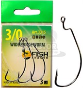 Крючок офсет.FishSeason Wide Range Worm бол.ушко №5/0 / 3шт/ 3315-0015F