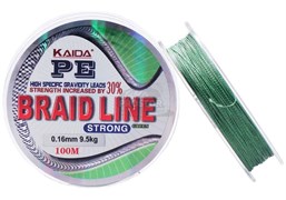 Плетеный шнур Kaida Braid Line 0,12мм /4.80кг /100м. зел.