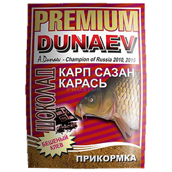 Прикормка Dunaev Premium 1кг Карп-Сазан Шоколад - фото 11544
