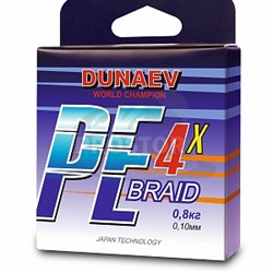 Плетёный шнур Dunaev Braid PE x4 150м / 0.12мм / 7,50кг - фото 13842