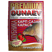 Прикормка Dunaev Premium 1кг Карп-Сазан Клубника
