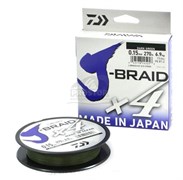 Плетёный шнур Daiwa J-Braid X4 135м/0,07мм/2.6кг/Dark green
