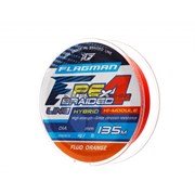 Шнур Flagman PE Hybrid F4 Fluo Orange 135м / 0,10мм / 4,6кг