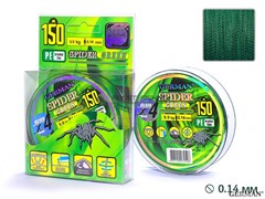 Шнур German Spider Green x4 150м / 0,14мм / 9.9кг
