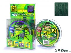 Шнур German Spider Green x4 150м / 0,25мм / 22.2кг