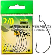 Крючок офсет.FishSeason Wide Range Worm №2/0 / 5шт/ 2315-0042F